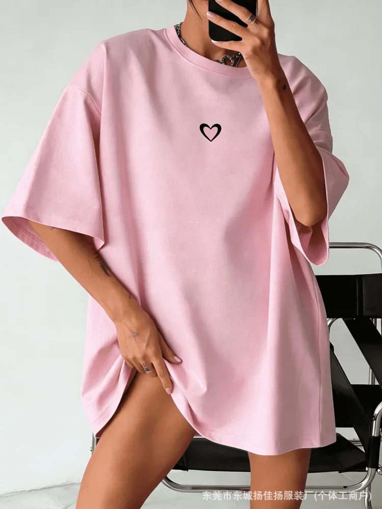 Cute summer cotton T-shirt for leisure