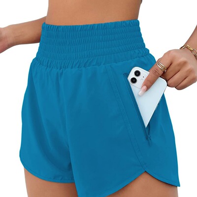 Ladies motion shorts Paige run yoga False two Emptied Gym elastic Physical exercise Show thin Tight trousers