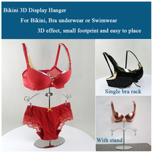 34C cup size Lady Bra display plastic hanger Plated metal