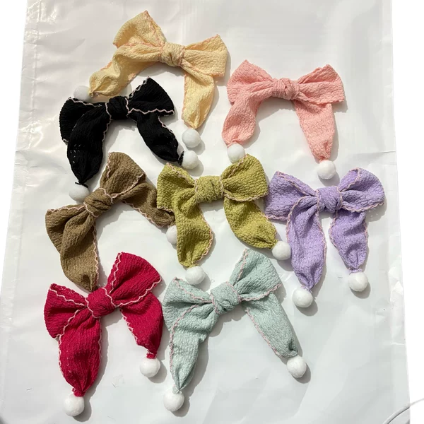 Autumn and Winter Rose Red Girl Sweet Cute Big Hair Ball Bow Spring Clip Back Head Clip Atmosphere Hair Accessories