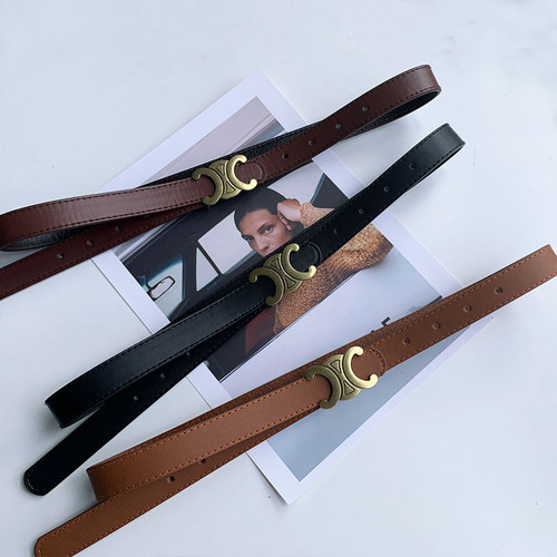 Versatile thin belt for women with ins style decoration, skirt, suit, waist pin buckle, small belt, Korean style jeans belt