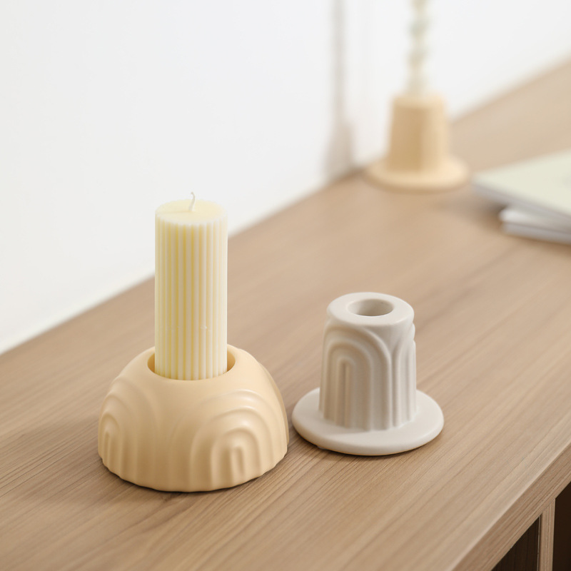 INS Candelabro decoración estilo silencioso estilo crema vela titular hogar sala de estar dormitorio mesa de comedor decoración romántica decoraciones
