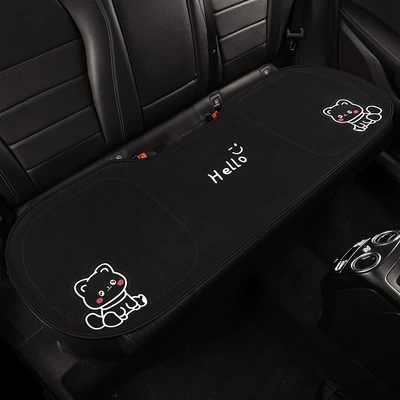 Car seat cushion, suitable for Four Seasons Pad - black-three-rows-black-and-white-puppy