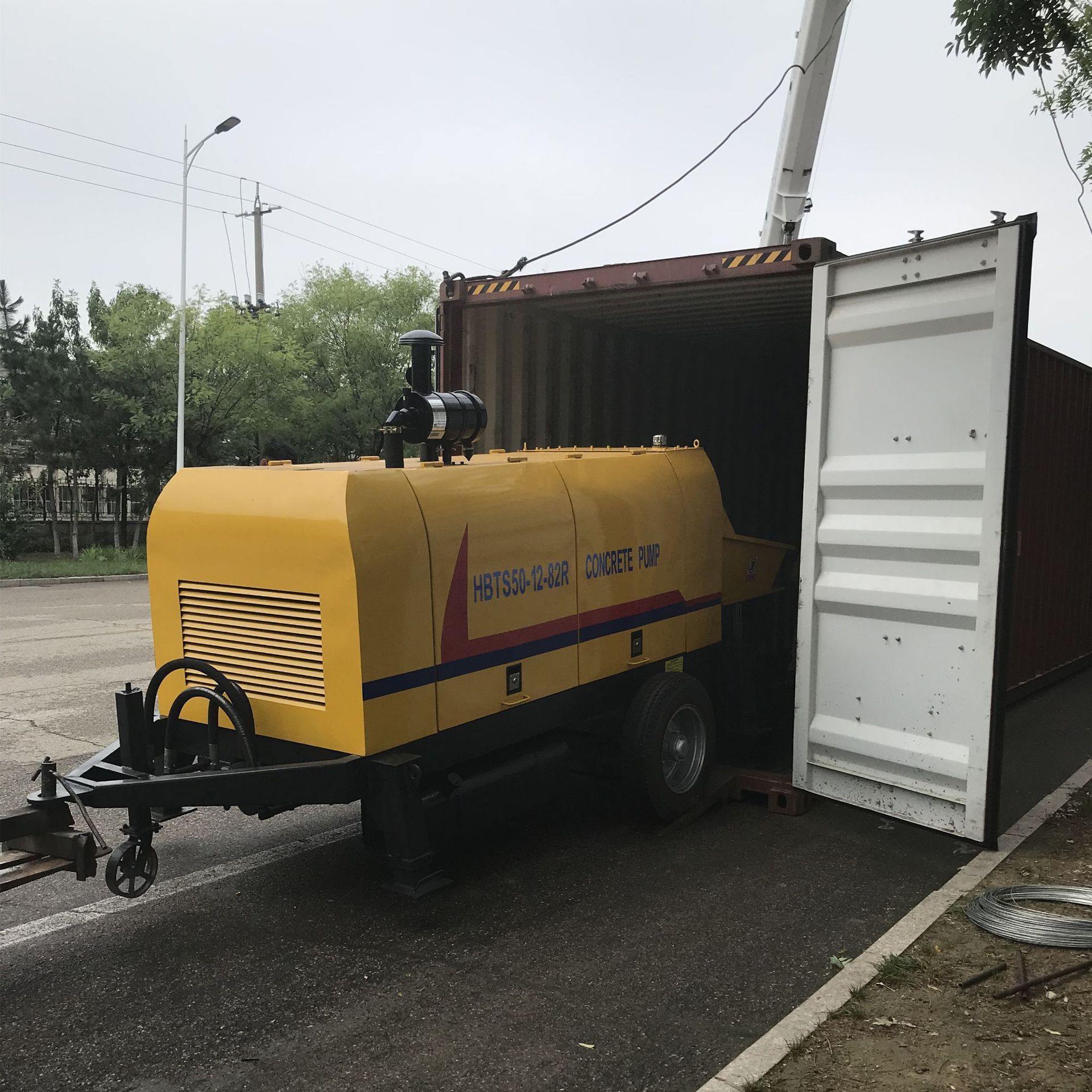 50泵 混凝土输送泵 HBTS50混凝土泵 小型地泵 道依茨柴油机拖泵