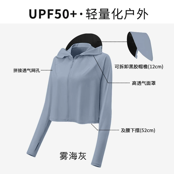 Detachable brim - foggy sea gray (send UPF50+ test card)