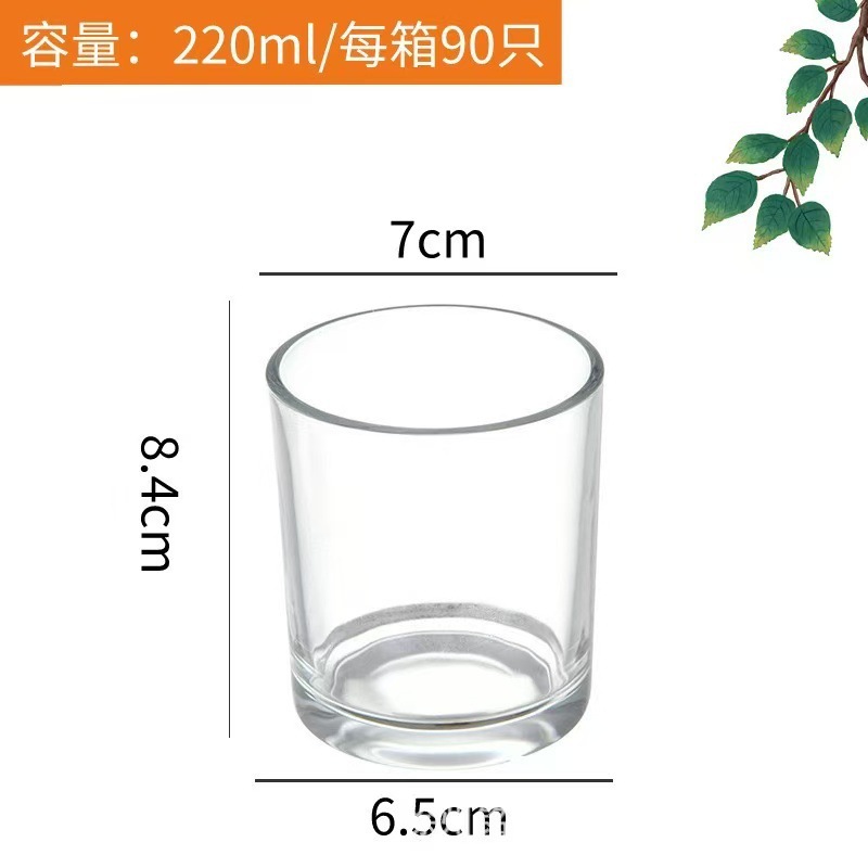 Transfronterizos para vasos de vidrio vela resistente al calor Amazon explosión con taza de fragancia cubierta recipiente de cera de soja hecha a mano
