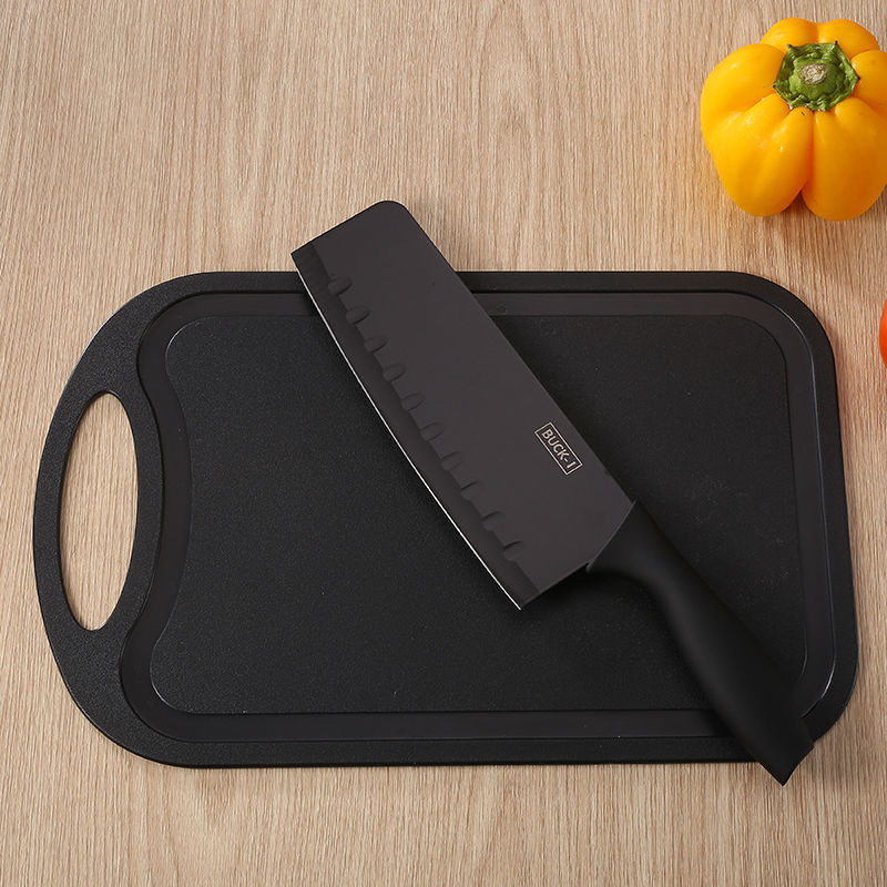 Juego de cuchillos de cocina, complemento alimenticio, cuchillo de fruta, juego de tres piezas, cuchillo de cocina de acero inoxidable, tabla de cortar, juego completo de cuchillos dos en uno