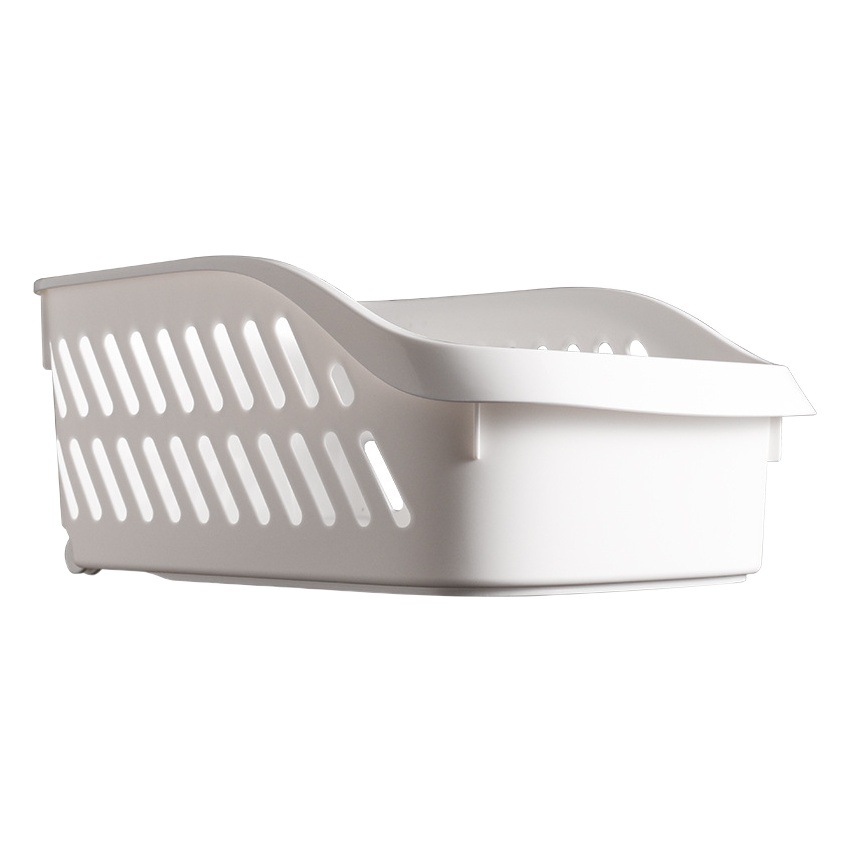 Canasta de almacenamiento mesa de cocina rectangular canasta de almacenamiento rodillo extraíble de plástico de escritorio caja de almacenamiento de organización