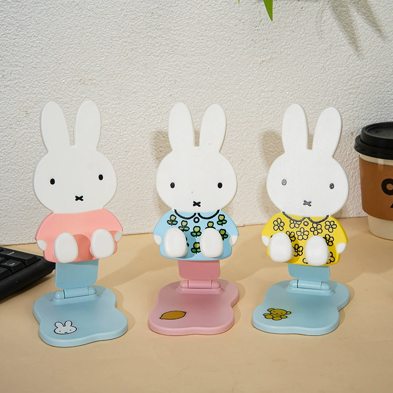 Складная подставка для мобильного телефона в виде зайчика Miffy Miffy, регулируемая телескопическая подставка для просмотра трансляций на столе