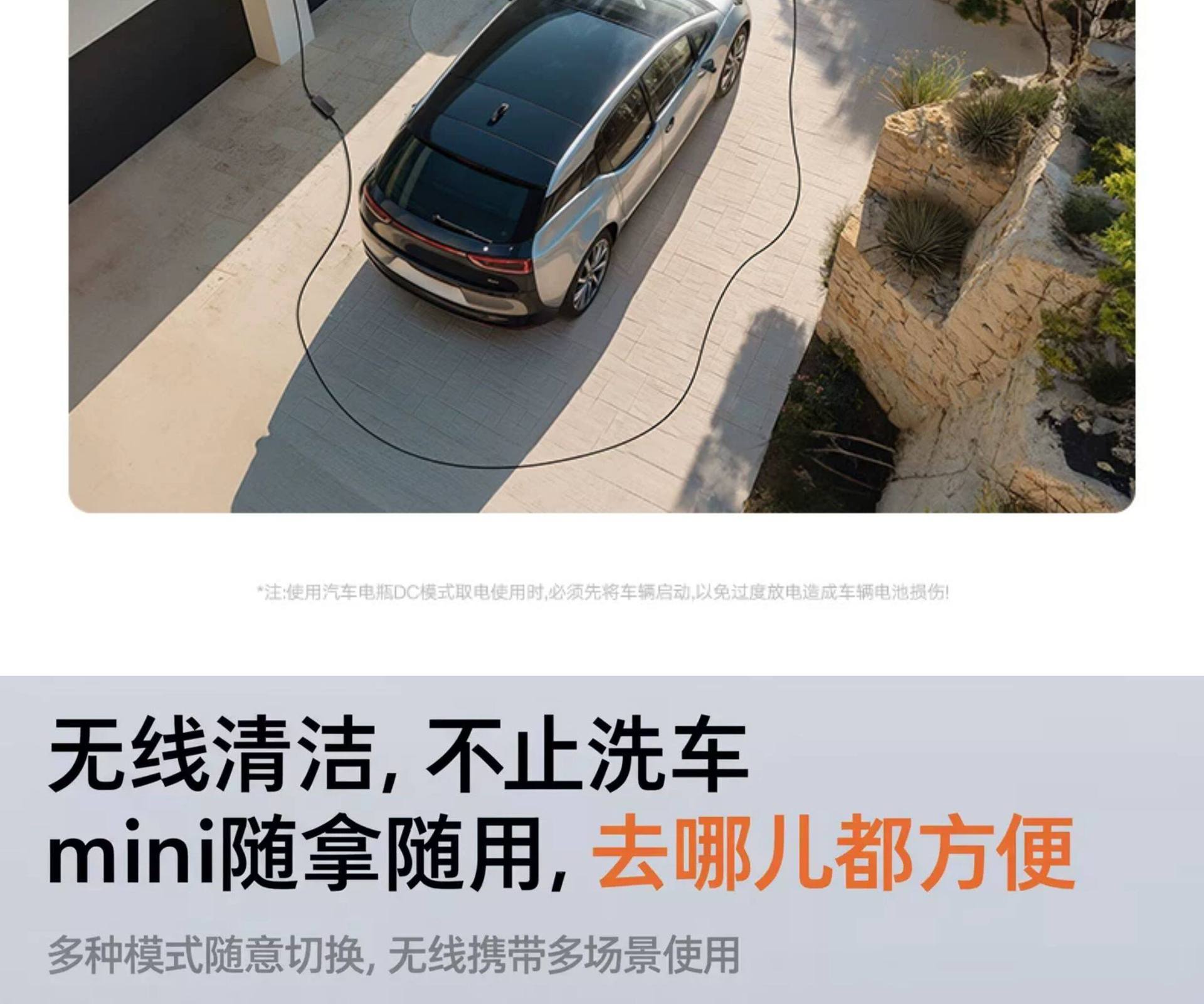 Car Wireless Washing Machine, High-Pressure Water Gun, Household Electric Lithium Battery Cleaning Machine, Powerful Pressure Washer