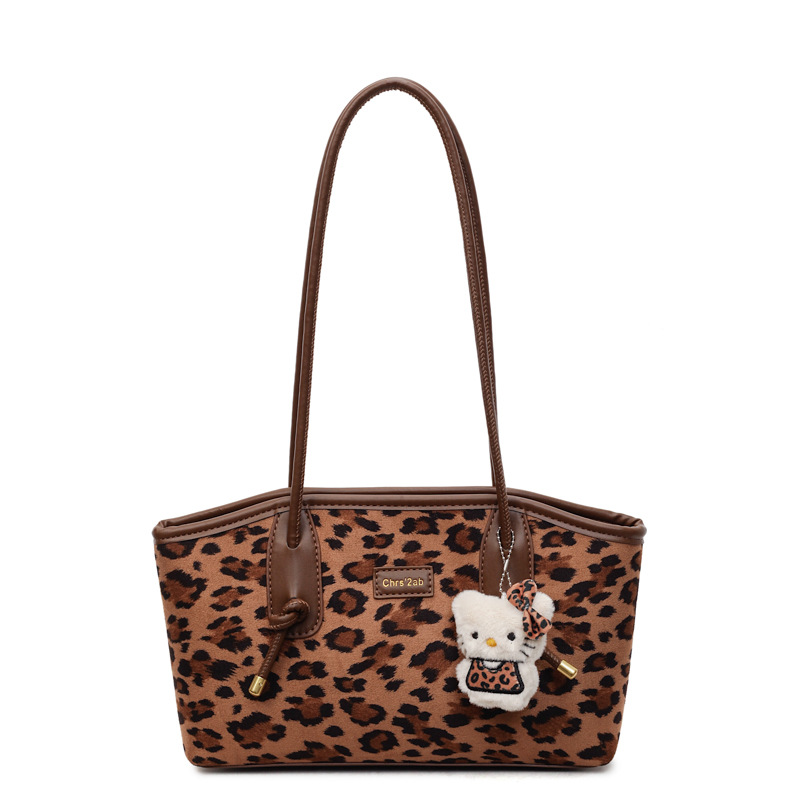 Marrón estampado de leopardo