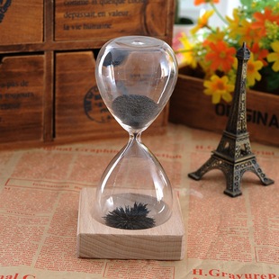 Creative Decompression Ornaments Magnet Desktop Magnetic Hourglass Quicksand Ornaments Timer Creative Hourglass