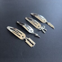 Y2K千禧风金属BB夹 小众甜酷刀片闪电羽毛蝴蝶结吊坠发夹