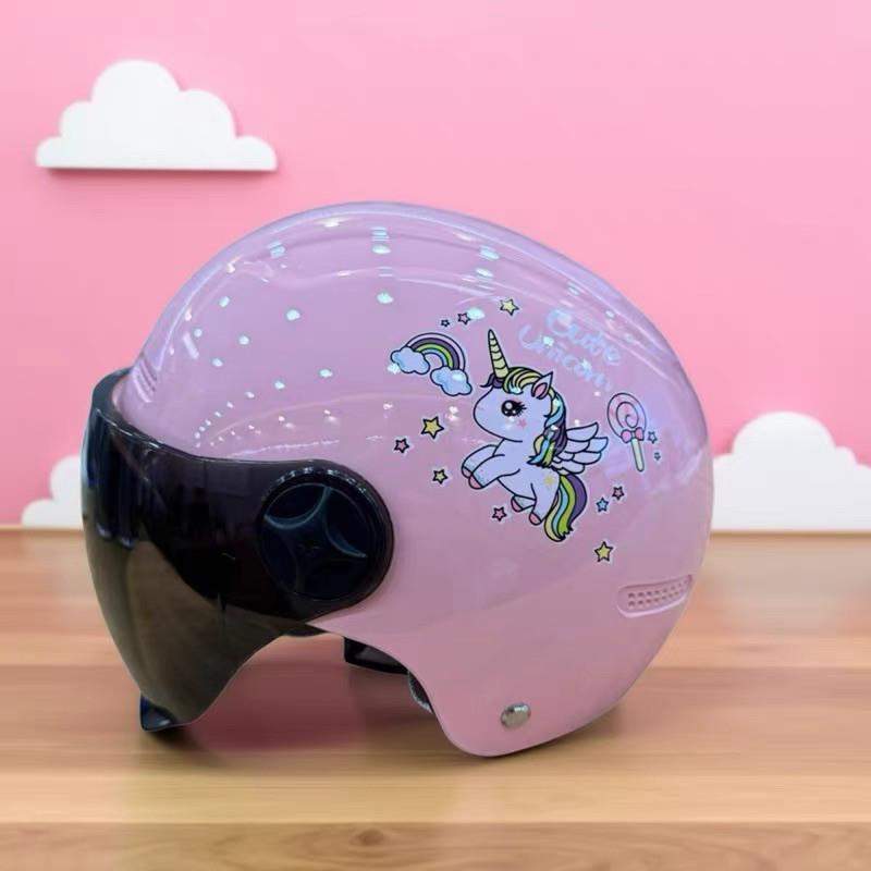 Certified electric vehicle helmet for children, sun-protective battery motorcycle half helmet, cute cap, suitable for all seasons, children's safety helmet