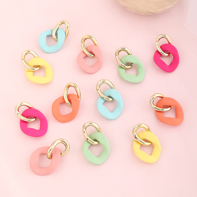 Simple Retro Double Circle Earrings display picture 2