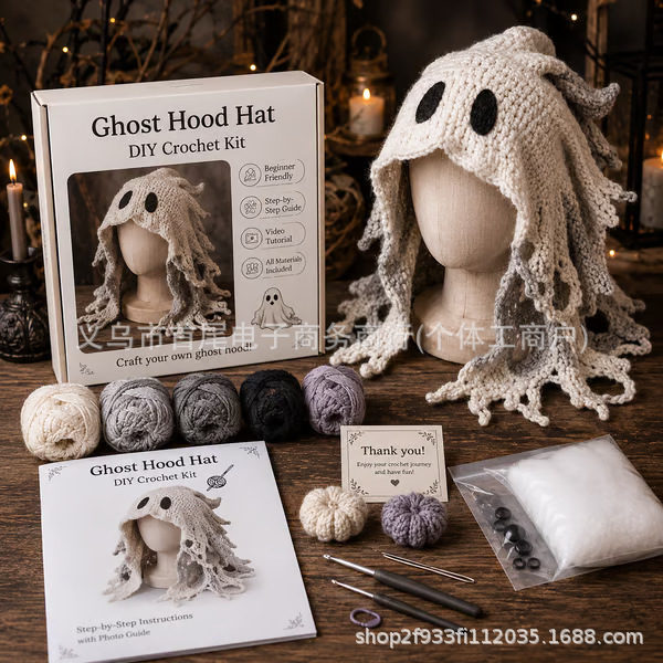Halloween Hood Hat DIY Crochet Kit Halloween Hood Hat DIY Crochet Kit