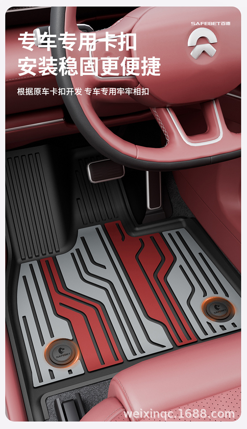 Suitable for Nio Es8 Es6 Ec6 Et5 Et9 Es9 Special Vehicles, Colorful Tpe Car Floor Mats
