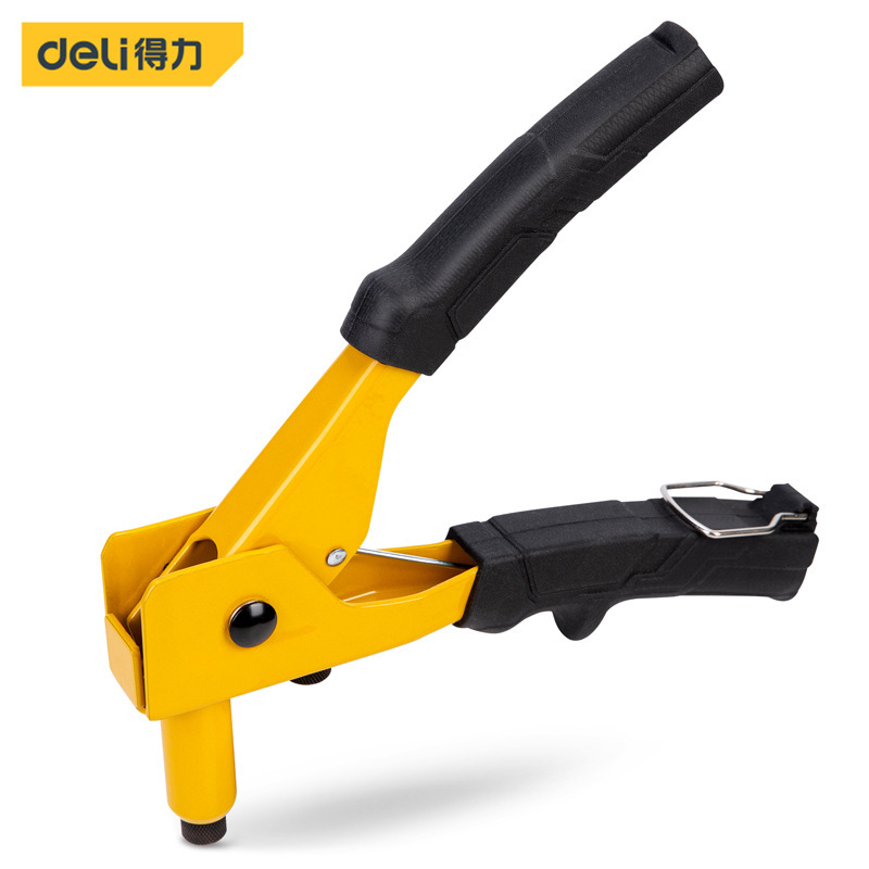 正品 Deli/得力DL236010  单把省力拉铆枪黄色204mm工业省力工具
