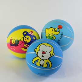 橡胶篮球1号2号3号幼儿橡胶篮球厂家直销环保儿童篮球多彩卡通球