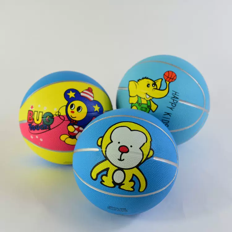 橡胶篮球1号2号3号幼儿橡胶篮球厂家直销环保儿童篮球多彩卡通球