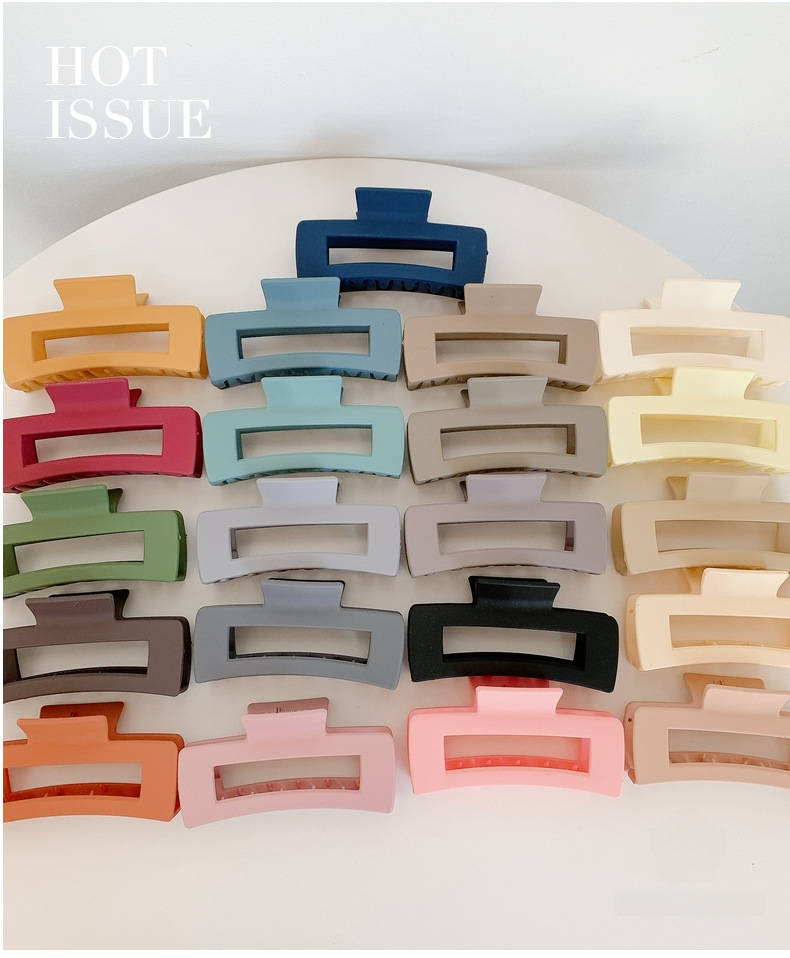  large grip clip Korean bath plate hair clip claw clip back head shark clip matte plastic hair grip wholesale_voghion.com