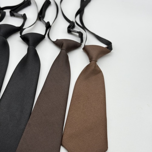 Black No-Hit Korean Children's Tie Solid Color Rubber Band Korean JK Striped Fine Texture Tie