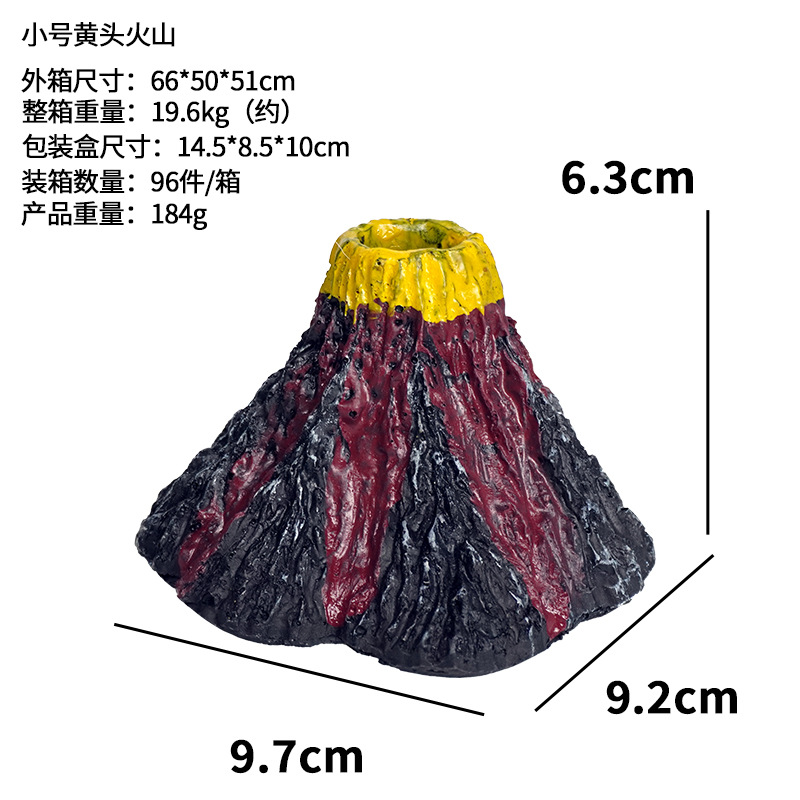 El volcán de simulación se puede instalar con una bomba de oxígeno, artesanías para el hogar, adornos, peceras, decoración, paisajismo, resina, rocalla, acuario