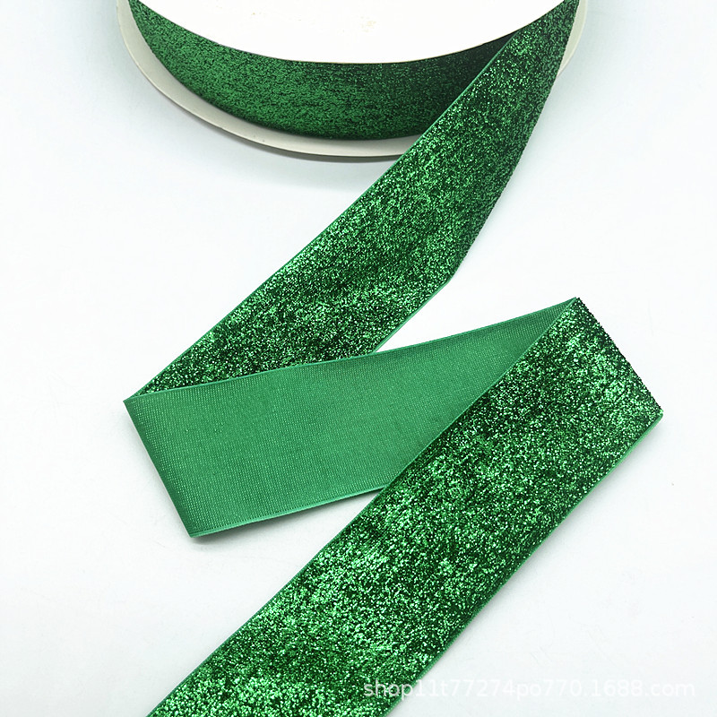 2.7 Métro / paquete de terciopelo de 38 mm boda hecha a mano cinta embalaje de regalo arco DIY decoración de fiesta Santa