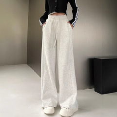 香蕉阔腿裤女春秋季新款卫裤2025欧货爆款长裤子白灰色休闲运动裤