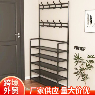 Cross-border Shoe Rack Doorway Household Integrated Hanger Multi-functional Storage Shoe Cabinet Coat Rack Multi-layer Assembly Storage Rack