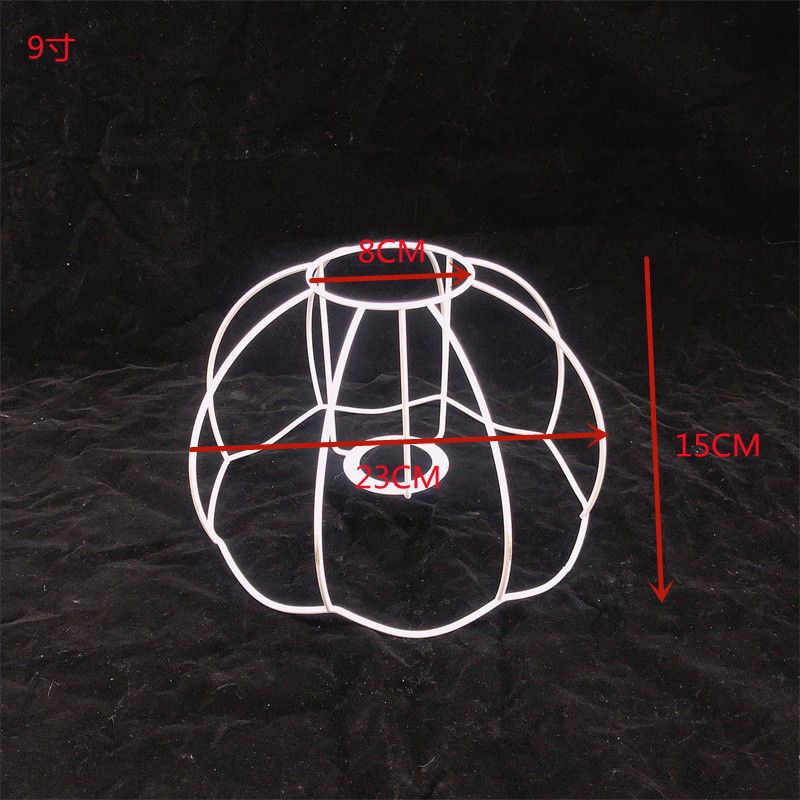 Guzhen DIY pantalla Marco de hierro tejido cuerda hecha a mano pantalla lámpara de mesa Soporte redondo cuadrado hardware accesorios de marco de hierro