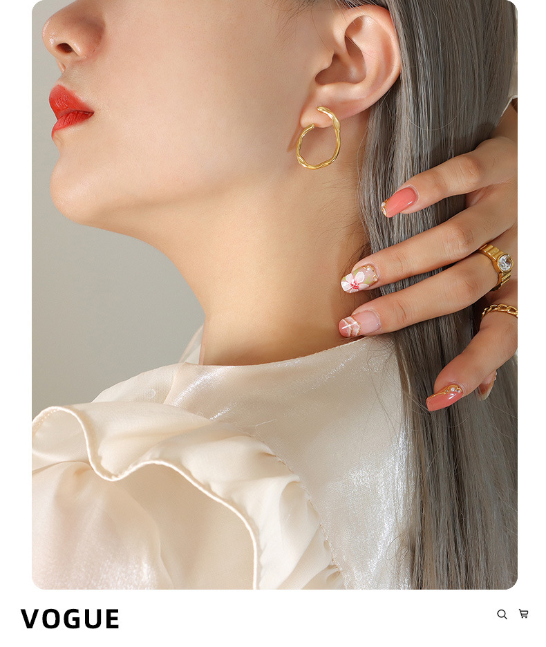 5g Weight Earrings Event & Party Supplies Vacuum Plating Gold Plating Process Fashion Solid Color Plating 304 Stainless Steel 18K Gold Plated Ear Studs