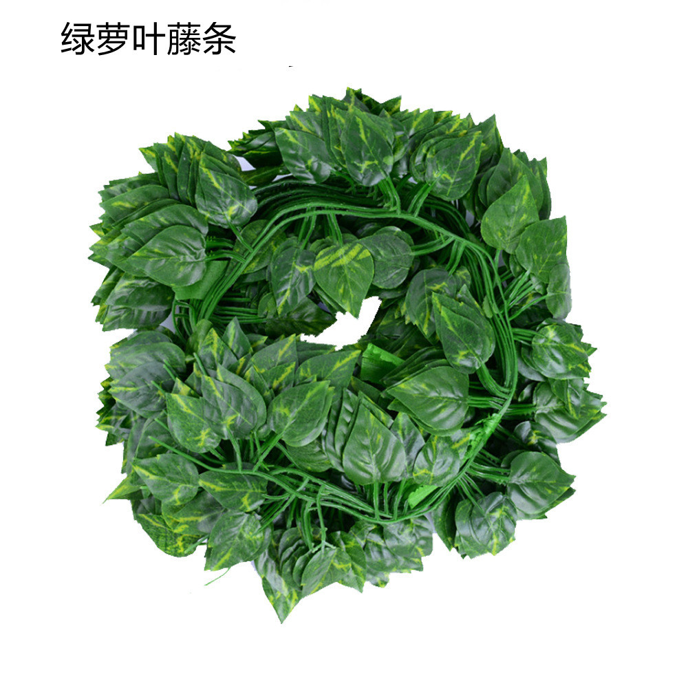 72-leaf simulated sweet potato leaf rattan, simulated flower vine decorative vine, pothos ivy, grape leaf, evergreen vine leaf