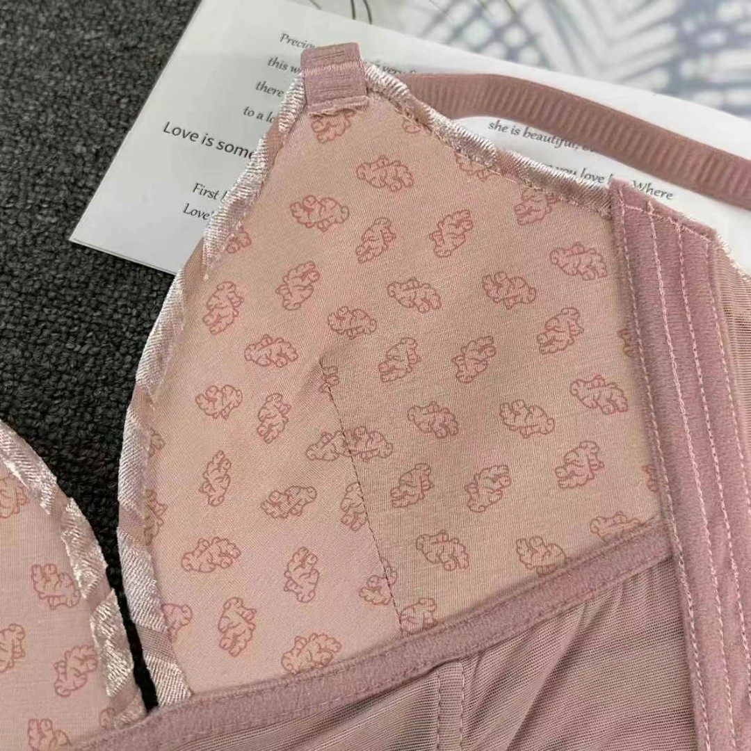 Inventario de bajo precio proteína de seda natural antibacteriano hidratante sin costuras ropa interior de mujer suave cómodo sin anillo de acero sujetador al por mayor