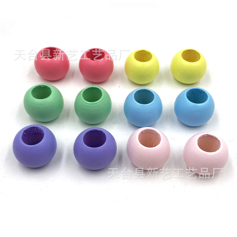 in stock 20-25mm lotus round beads large hole candy color Macaron loose beads log beads DIY jewelry accessories