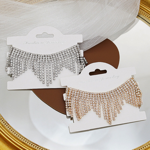 Cross-border new style tassel rhinestone anklet anklet European and American exaggerated sexy dance stage accessories multi-layer arm chain for women