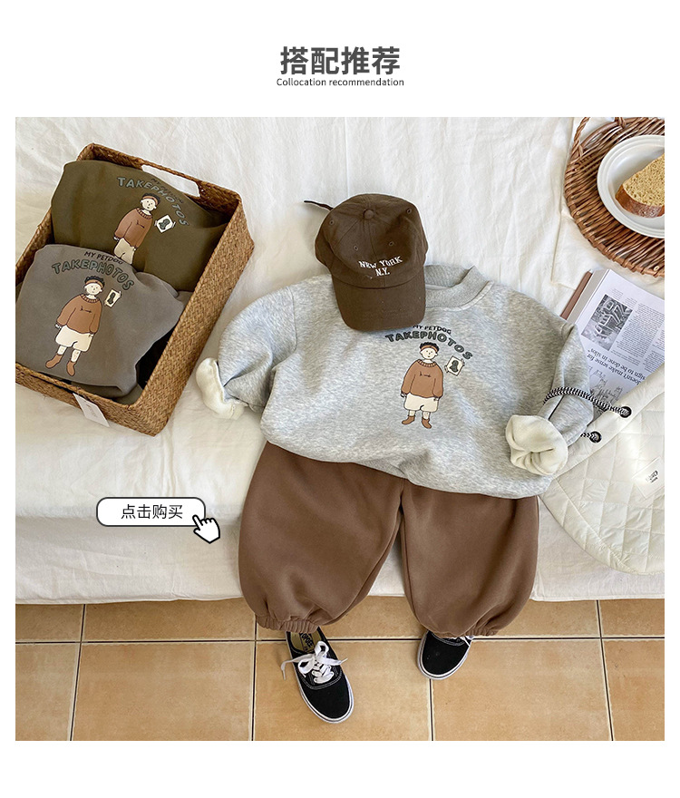 男童加绒卫衣2023秋冬新品儿童一体绒刺绣上衣小童宝宝冬装批发详情5