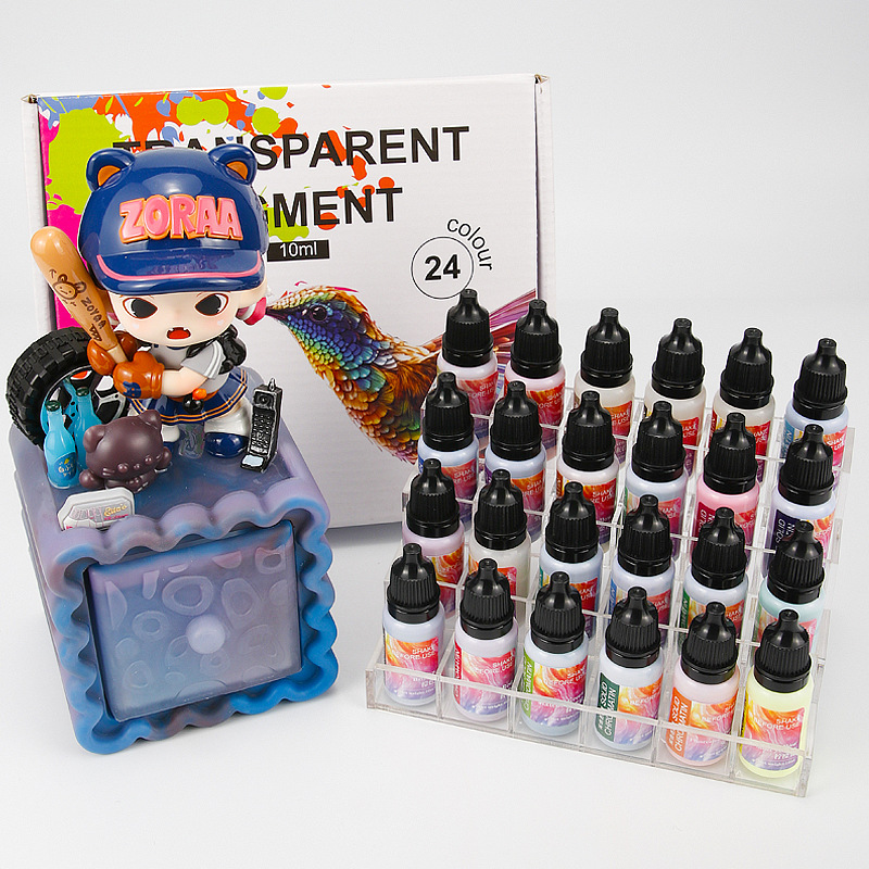 24 color high concentration macaron solid color essence, handmade DIY crystal dropper UV glue toner,