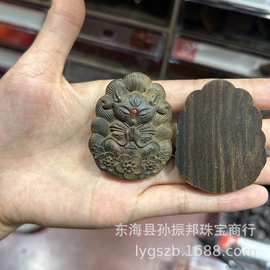 沉香檀木九尾狐仙吊坠DIY文玩佛珠饰品配饰手机链手链吊坠包挂项