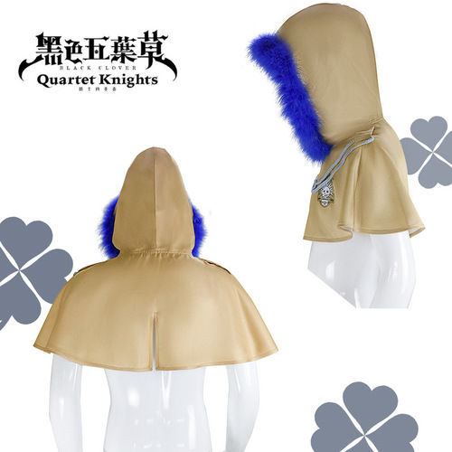 Black Five Leaf Clover cosplay costume Four Leaf Clover cape battle suit Asta cosplay Yuno cloak Unisex