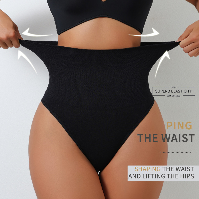 European and American Cross-Border Seamless High-Waisted Large-Size Seamless Sexy Slimming Body-Shaping Pants Tummy-Tightening Butt-Lifting Body-Shaping Breathable Thong
