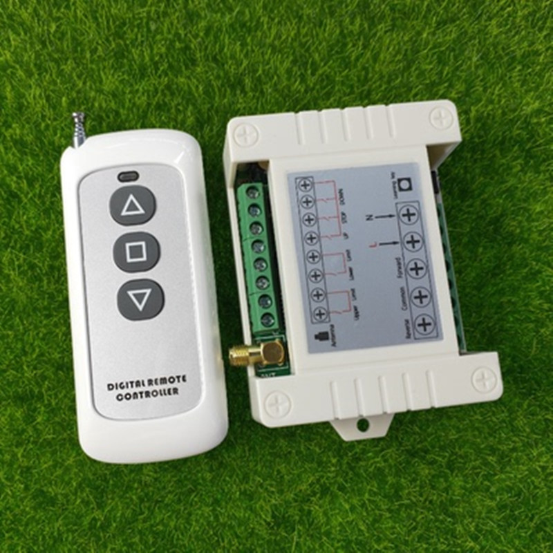 新款遥控交流AC220V二路无线遥控开关门禁控制道闸灯具电机正反转