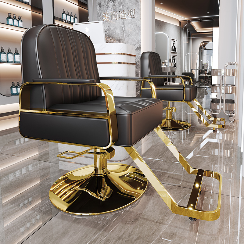 La peluquería de alta gama puede bajar la silla de peluquería, la silla de corte de pelo de teñido en caliente giratorio de elevación especial para la peluquería de alto perfil, simple image 7