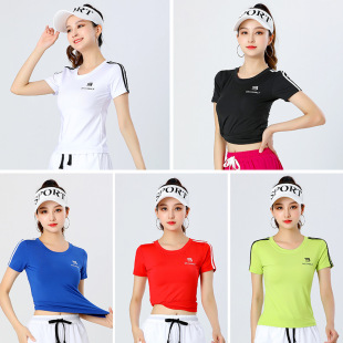 2023 Beijianali Square Dance New Spring and Summer Short-sleeved T-shirt Quick-drying Dance Sports Running Fitness Clothes