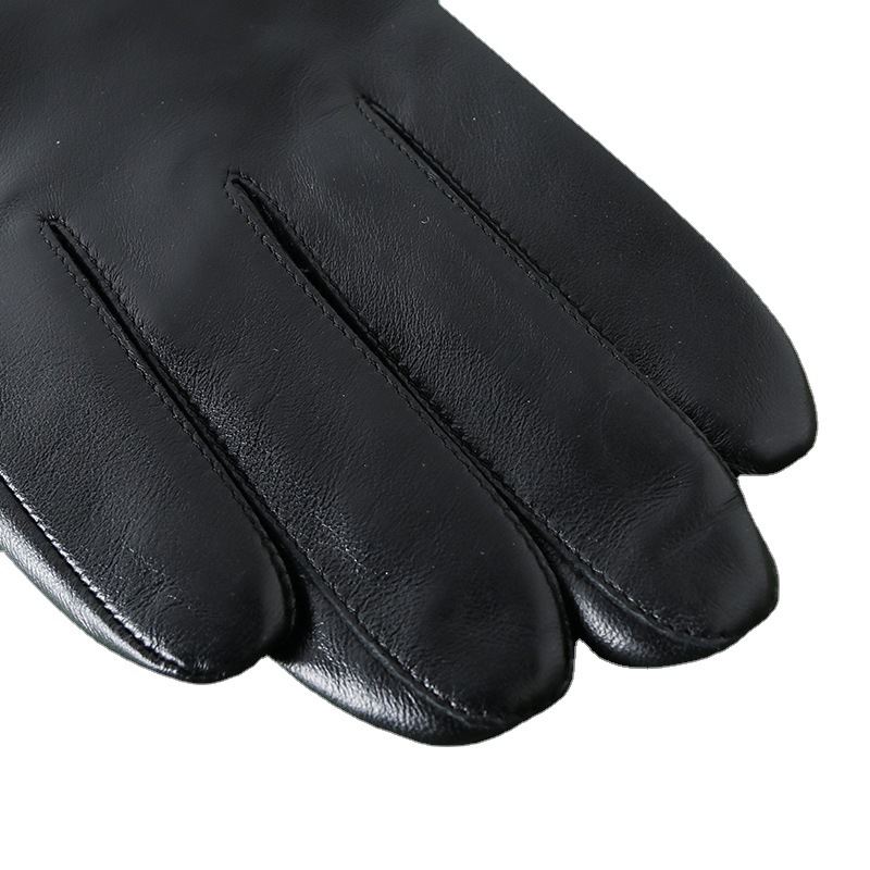 男士冬季真皮手套保暖加绒加厚骑行摩托车开车薄款触摸屏羊皮户外