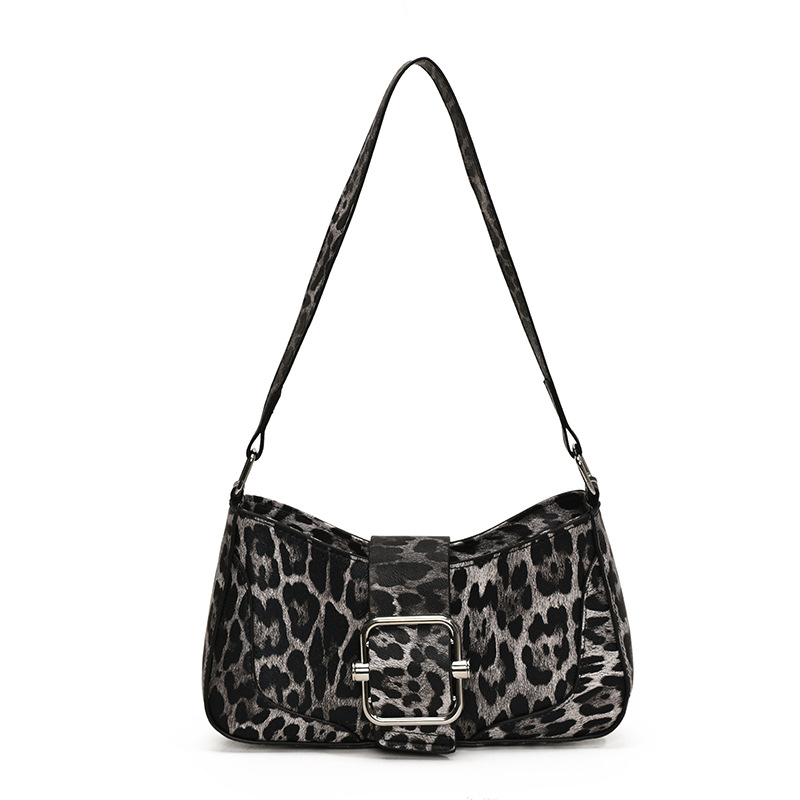 2024 nuevo estilo de invierno de moda coreana bolso de brazo nicho bolso de diseño retro leopardo bolso de hombro pequeño