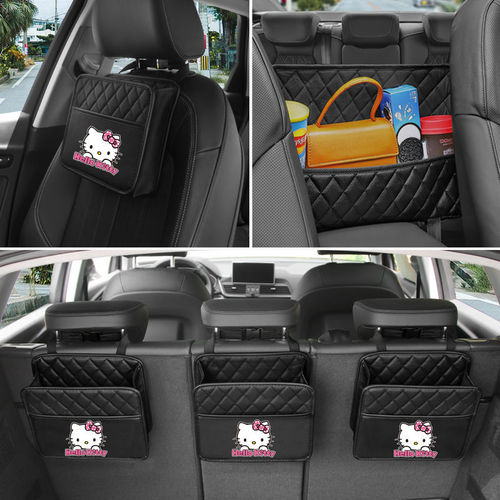 Car Seat Storage Bag Children's Cartoon Multifunctional Hanging Bag Chair Car In-car Trash Can Car Interior Supplies