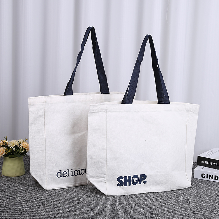 工厂供应白色手提帆布袋简约单肩棉布袋广告宣传礼品袋定 制批发