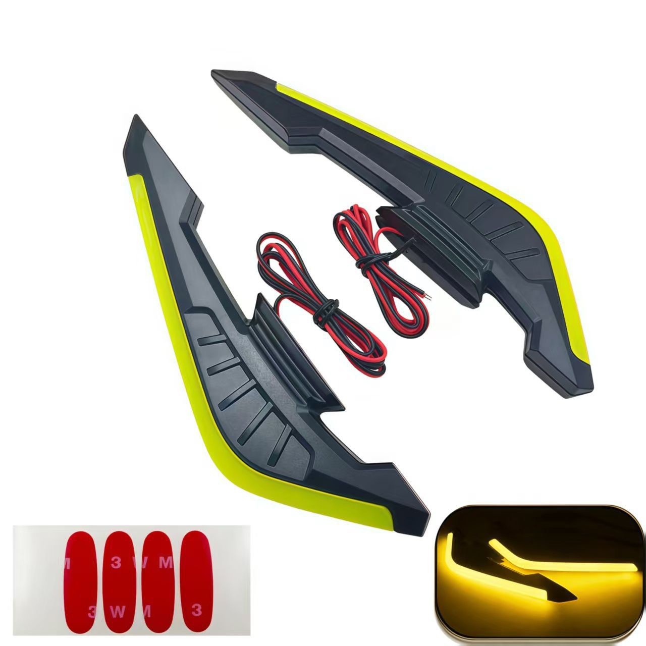 Motorcycle Scooter Modification Parts Led Lights Body Decoration Stickers Wind Wings Wind Blades Anti-Scratch Claw-Shaped Side Wind Blades