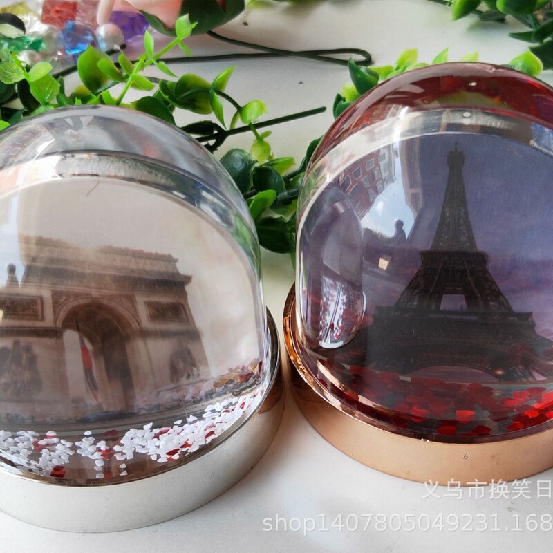 Factory Direct Sales New Waterproof Crystal Glitter Powder Special-shaped Sequins Semi-circular Gold and Silver Bottom Water-filled Photo Frame